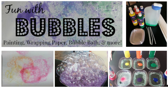 Fun with Bubbles Supplies and Process