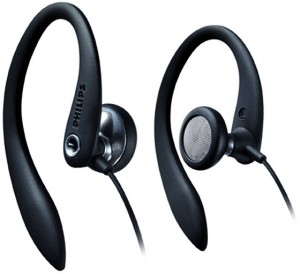 Philips Flexible Earhook Headphones, Black