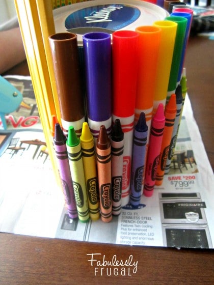 Teacher Gift- sides with crayons