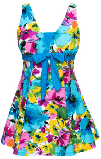 WantDo Women's One Piece Bathing Suits lovely Backless Swimdress floral