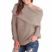 Amazon: Off The Shoulder Cowl Neck Sweater $14 After Code (Reg. $34.99)...