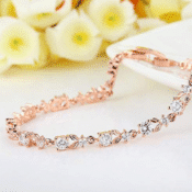 Sparkling Cubic Zirconia Bracelets in Rose Gold Under $6! Choose from 5...