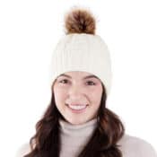 Amazon: Women's Winter Hand Knit Beanie with Faux Fur Pompoms from $8.99...