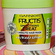 Amazon: Garnier Fructis Smoothing Treat 1 Minute Hair Mask with Avocado...