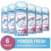 Amazon: Secret Antiperspirant and Deodorant for Women (Pack of 6) $9.58...