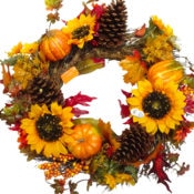 Walmart: Harvest Pumpkin and Sunflower Wreath $6.74 (Reg. $19.97)