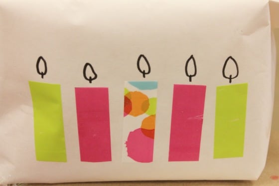 Washi tape birthday candles