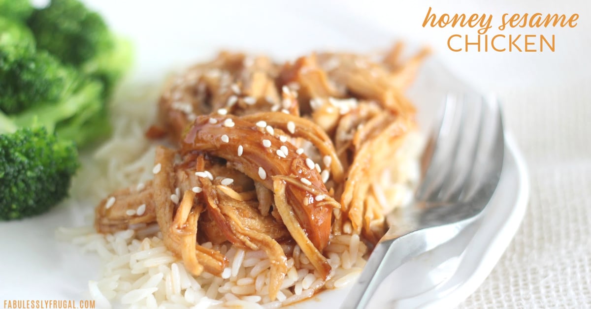 Healthy Honey Sesame Chicken Slow Cooker Recipe - 7 Weight Watchers Freestyle Points