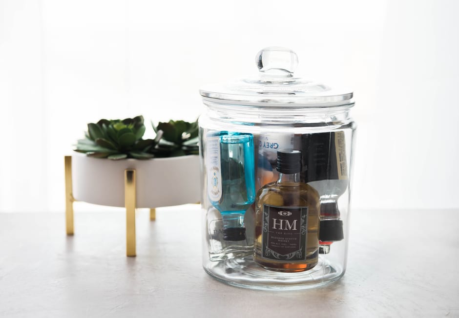 Mini bar in a jar