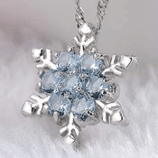 Amazon: Snowflake Shaped Crystal Pendant Necklace $1.09 (Reg. $3.82) +...