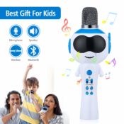 Amazon: Bluetooth Karaoke Microphones for Kids with LED Lights $10.99 After...