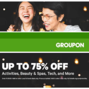 Today Only! Groupon: Extra 75% Off Activities, Beauty and Spas, Tech and...