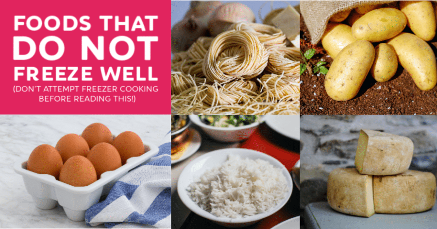 Foods that don't freeze well