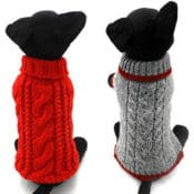Amazon: Pack of 2 Classic Cable Knit Turtleneck Sweaters for Pets $11.49...