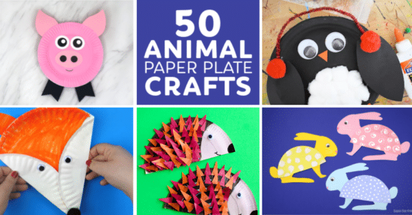 Paper plate craft animals