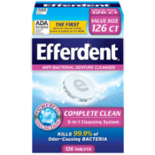 Amazon: 126-Count Efferdent Anti-Bacterial Denture 5-in-1 Cleansing System...