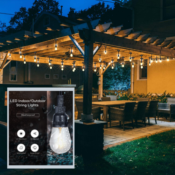 Amazon: 48-Ft. String Waterproof 15 Plastic Bulb LED Patio Lights $21.69...