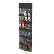 Amazon: Black Pocket Over-Door Shoe Organizer $8 (Reg. $17.99) - FAB Ratings!