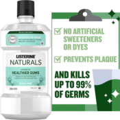Amazon: Listerine Naturals Fluoride-Free Mouthwash, Herbal Mint, 500 mL...