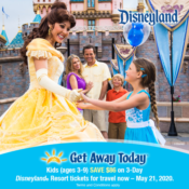 Get Away Today: Save $86 on 3-Day Kid's Tickets at Disneyland!