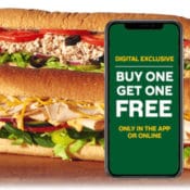 Subway: Buy 1 Get 1 FREE Footlong Subs (Thru 3/18)