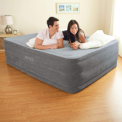 Amazon: Intex Comfort Plush Elevated Dura-Beam Airbed with Electric Pump...