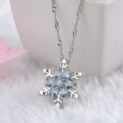 Amazon: Women's Hexagonal Snowflake Crystal Pendant Necklace $1.80 (Reg....