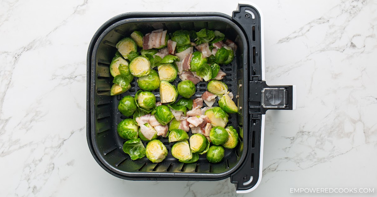 air fryer bacon and brussels sprouts