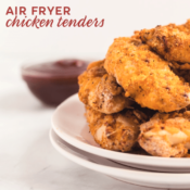 Air fryer chicken tenderloins on plate