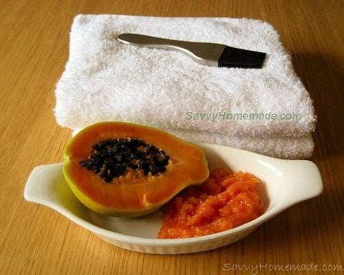 Papaya homemade body wrap