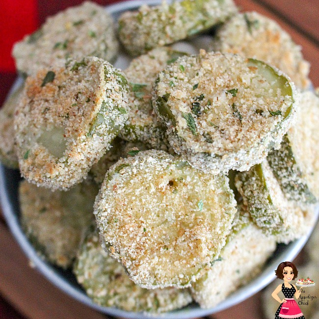 Bowl of fried dill pickles