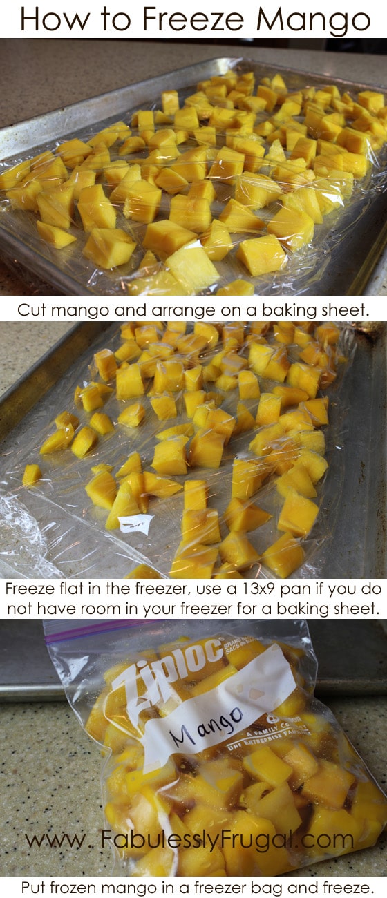 how to freeze mango