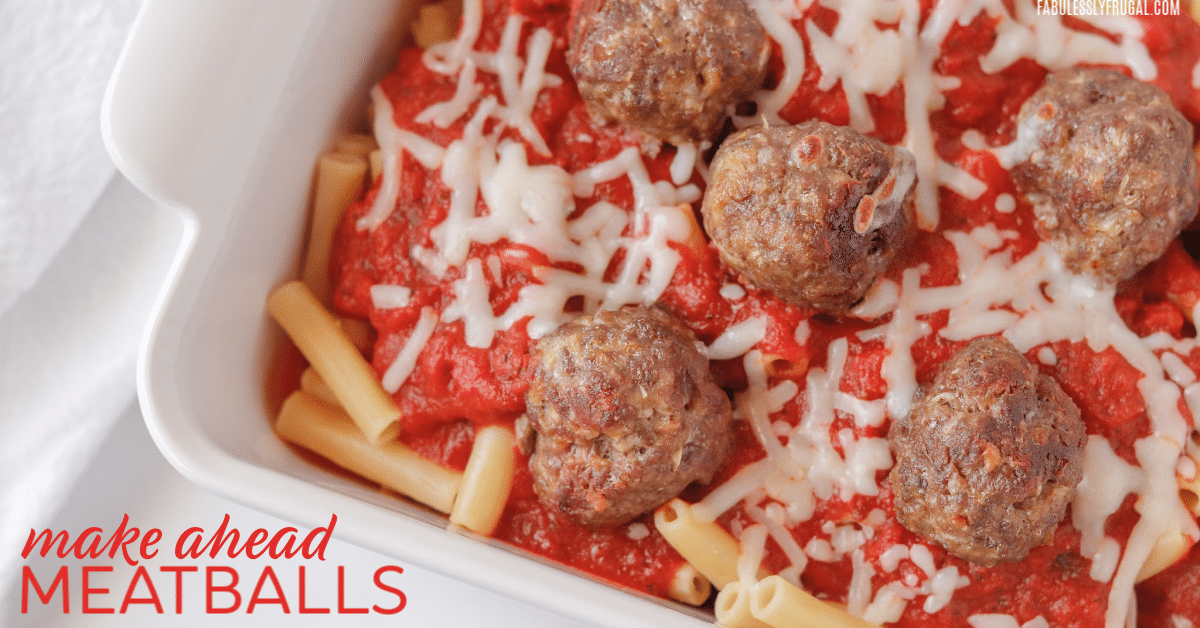 Easy MakeAhead Freezer Meatballs Recipe Fabulessly Frugal