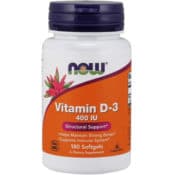 Amazon: 180 Count NOW Supplements, Vitamin D-3 400 IU Softgels $3.77 (Reg....