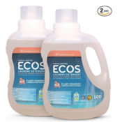 Amazon: 2-Pack ECOS 2X Liquid Laundry Detergent, Lavender, 200 Loads as...