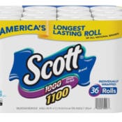 Sam's Club: 36 Pack Scott Unscented Bath Tissue, Bonus Pack - 1100 Sheets...