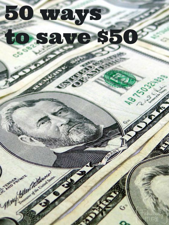50 ways to save money each month