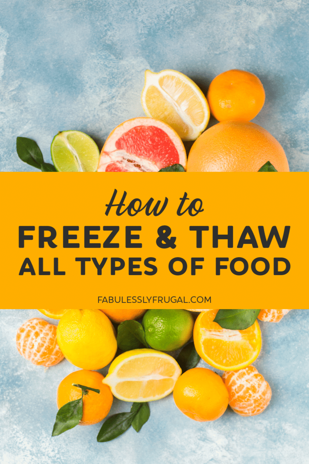 How to freeze foods