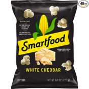 Amazon: 40 Snack Bags Smartfood White Cheddar Flavored Popcorn as low as...
