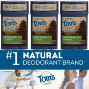 Amazon: 3-Pack Tom's of Maine 24-Hour Men's Natural Deodorant as low as...