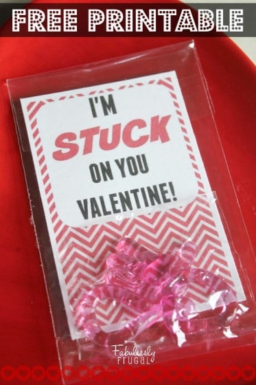I am stuck on you free printable valentine