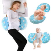 Amazon: Pregnancy Side Sleeper or Newborn Lounger Support Pillow $13.99...