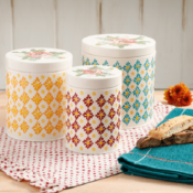 Walmart: 3 Piece The Pioneer Woman Vintage Geo Canister Set $16.49 (Reg....