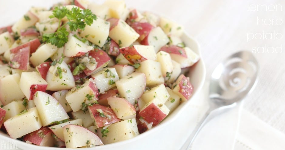 Healthy Lemon Herb Potato Salad Recipe - Fabulessly Frugal