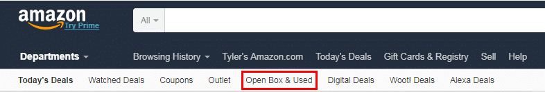 Amazon Open Box & Used