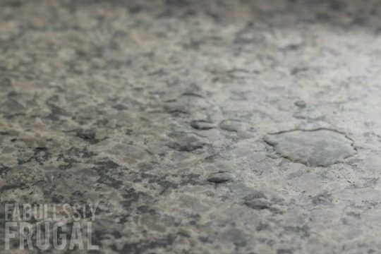 Water on granite counter