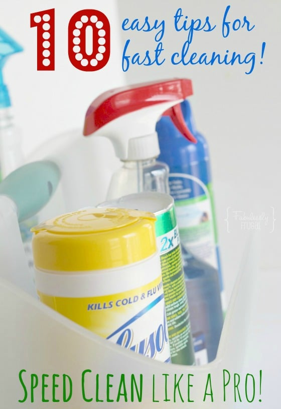 10 easy tips for speed cleaning your home. There are some good ones that really make a difference!