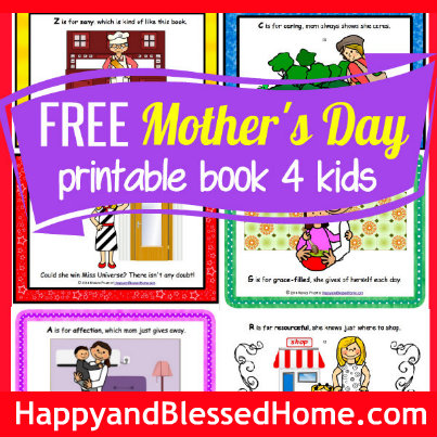 Mother's Day book printable
