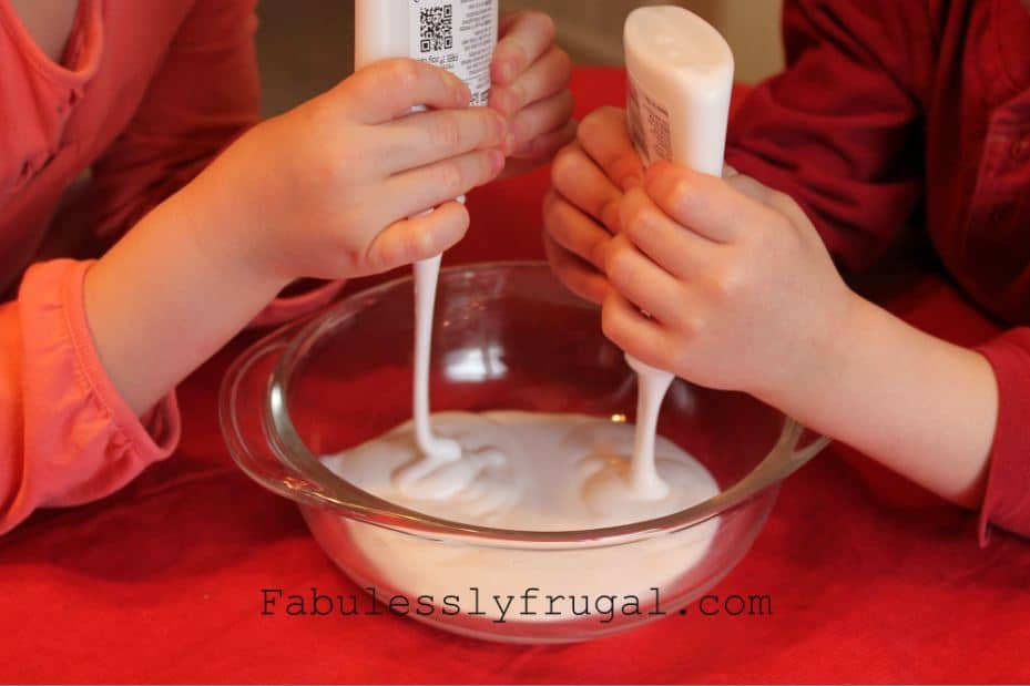 How to make homemade gak without borax: First add your glue