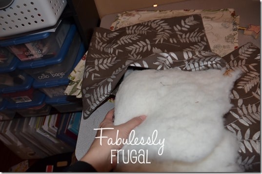 Stuffing DIY throw pillows